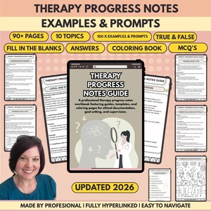 Guide des notes de progression du traitement : exemples et invites, plus de 90 pages, mise à jour en 2026 (téléchargement numérique)