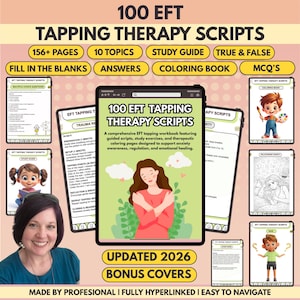 Guiones de terapia de tapping EFT: Herramientas para el manejo de la ansiedad (Descarga digital)