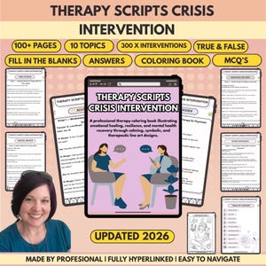 Crisis Intervention Therapy Scripts, Trauma Informed, Digital Download