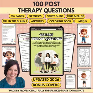 Cuaderno de reflexión post-terapia: Preguntas y libro para colorear (PDF descargable)