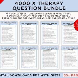 Therapy & Counseling Session Tools: 4000+ Questions, Interventions, DBT, Somatic Psychotherapy, and Clinical Documentation Templates