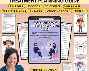 SMART Goals Treatment Planning Guide, Mental Health, Study Guide (Digital Download PDF)