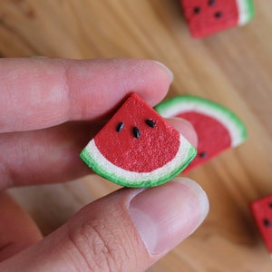 Watermelon Slice Magnet Polymer Clay Refrigerator Magnet 25mm ONE MAGNET Ready to Ship