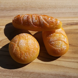 Miniature Bread Baguette Sourdough Ciabatta Polymer Clay Dollhouse Bakery Food Magnet 24mm 28mm 43mm Ready to Ship
