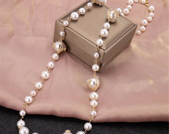 Chanel Pearl Necklace - Etsy UK