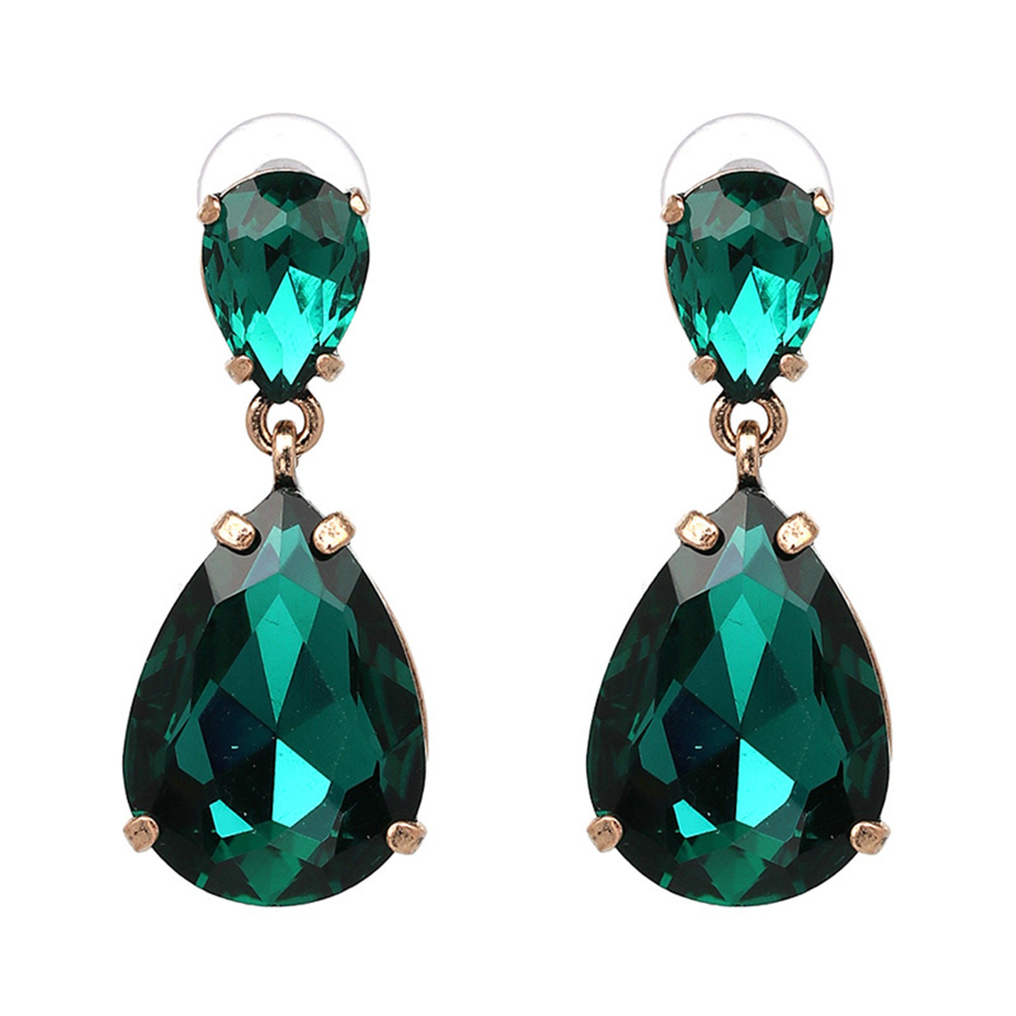 Emerald Earrings Posts Green Angelina Jolie Kyle Richards - Etsy UK
