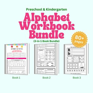 Alphabet Workbook Bundle for Kids - Fun, Printable Digital PDFs with Engaging Activities for Early Education, for Parents & Teachers!