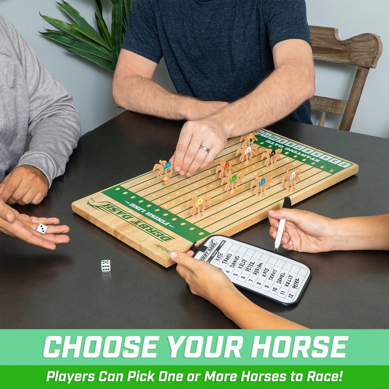 Gosports Derby Dash Horse Race Game Set Tabletop Horse Racing With 2