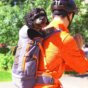 S'woof Dog Backpack for Biking, Hiking, Front Facing Puppy Carrier for Travel for Small Medium Pet, Sport Sack for K9 with Extra Padding