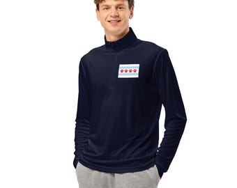 Chicago Flag Paw Print Lightweight Quarter-Zip Pullover