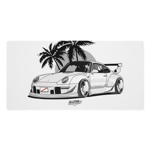 JDM Porsche RWB 993 minimalist Japanese Car Mouse Pad Desk Mat