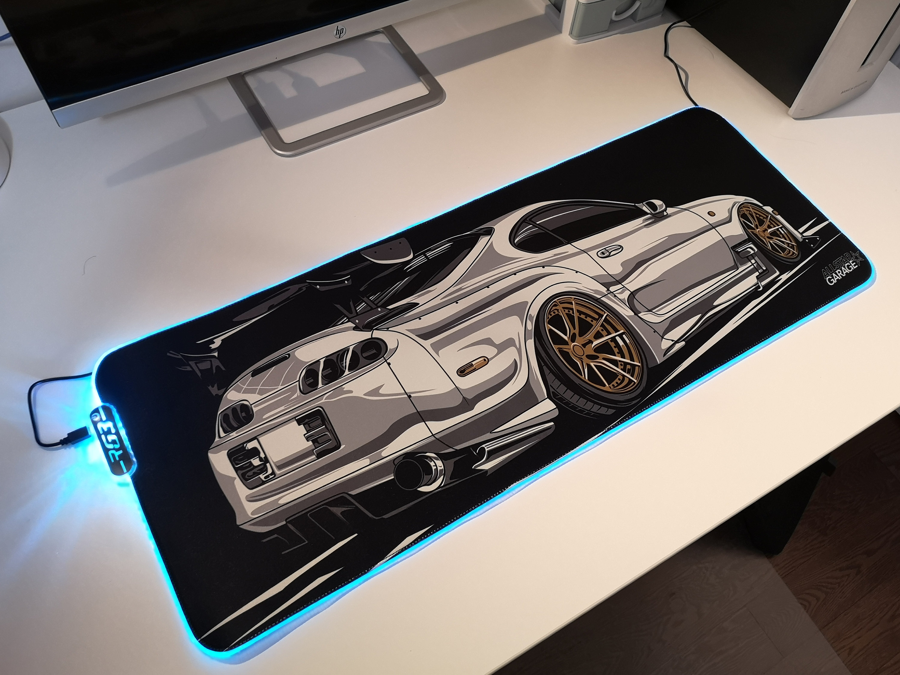 JDM Toyota Supra RGB Gaming Mouse Pad, Minimalist Water Resistant Mouse ...