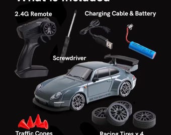 ポルシェ 993 911 RWB クラシックカー RC ドリフトカー フルサイズ