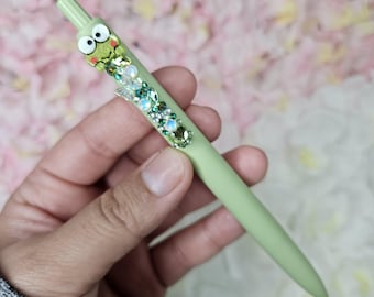 Kerropi Frog-gelpen met strassteentjes