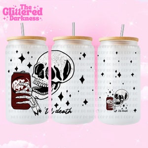 Dr Pepper Lover Design Sublimation Glass Cup 16oz