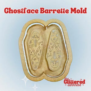 Ghostface Barrette Hair Clip Mold