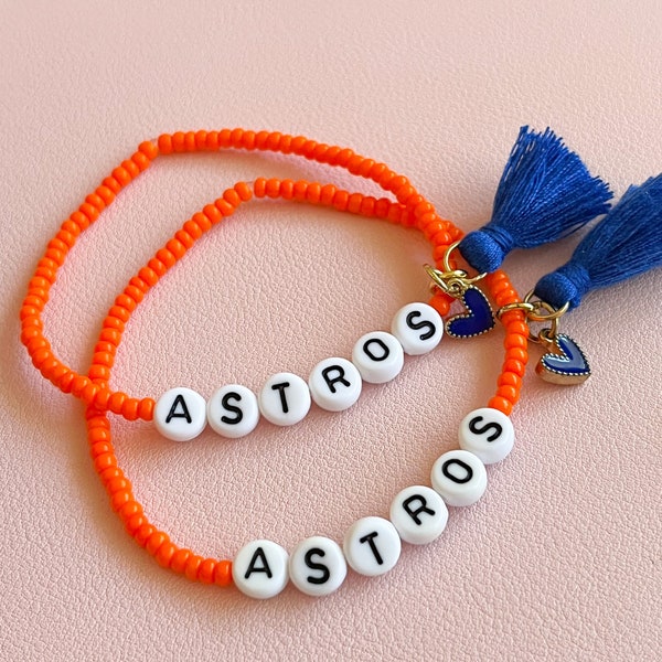 Astros Bracelet | Houston Astros Bracelet | Houston Astros | Houston Bracelet | Space City Bracelet | MLB Bracelet