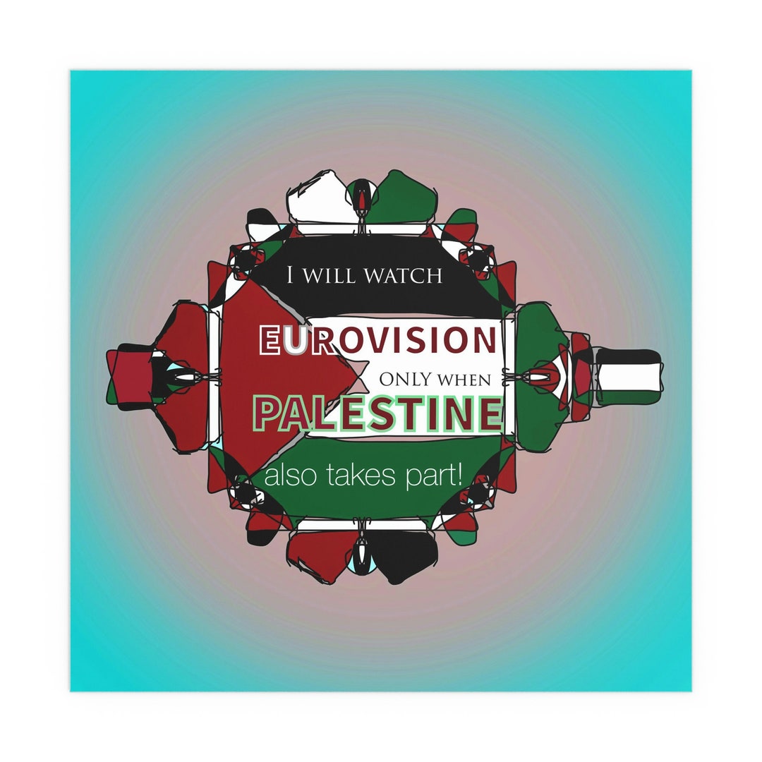 Palestine in EUROVISION fine Art Posters Etsy