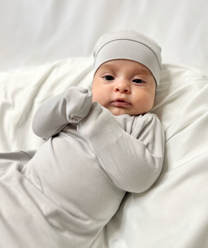 Baby Gown Baby Gift Newborn Gown Baby Shower Gift Knotted Etsy