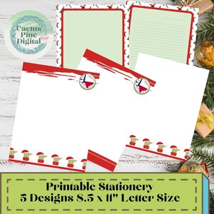 Texas State Cactus Set di cancelleria natalizia Carta da lettere Carta intestata 5 Disegni 8,5" x 11" Download istantaneo