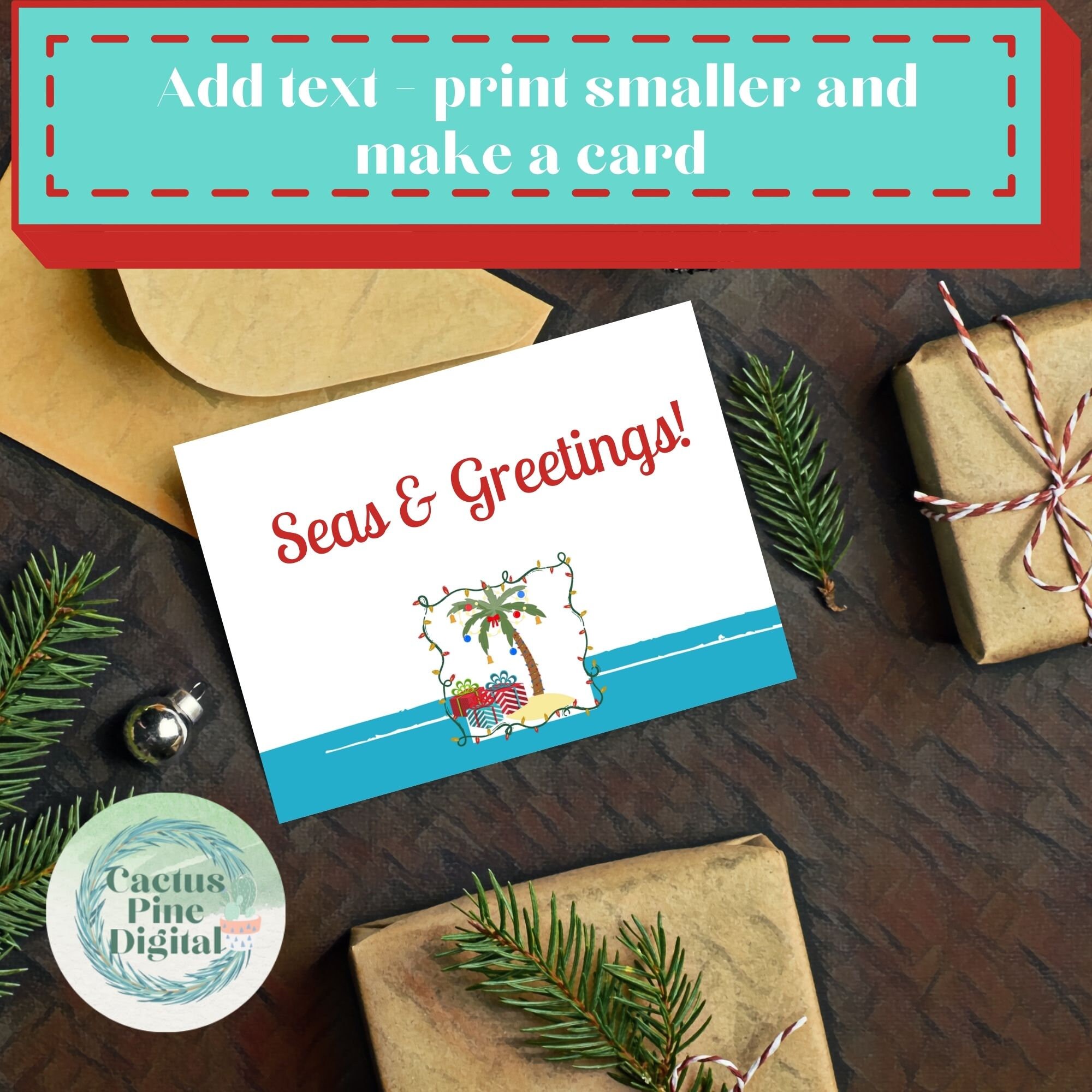 Palm Tree Printable Christmas Stationery Set Letter Paper Letterheads 5 ...