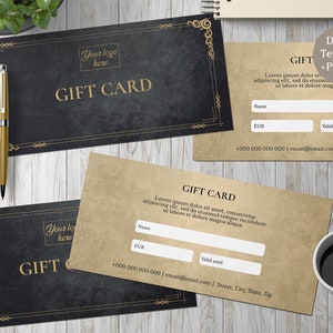 Tarjeta de regalo personalizada, Tarjeta de regalo personalizada, Tarjeta de regalo con su texto, Tarjeta de regalo, Su logotipo, teatro, concierto, Spa, chic, renacimiento