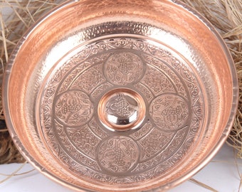 Bol Coper fait à la main, Bol de hammam turc, Bol Coper, Bol ottoman authentique, Bol de décoration intérieure, Cadeau traditionnel, Cadeau unique, Cadeau fait main