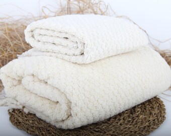 Organic Cotton Towel, Beige Bath Towel, Beach Towel, Soft Towel, Hammam Towel, Thick Absorbent Towel, 100% Cotton High Quality Towel