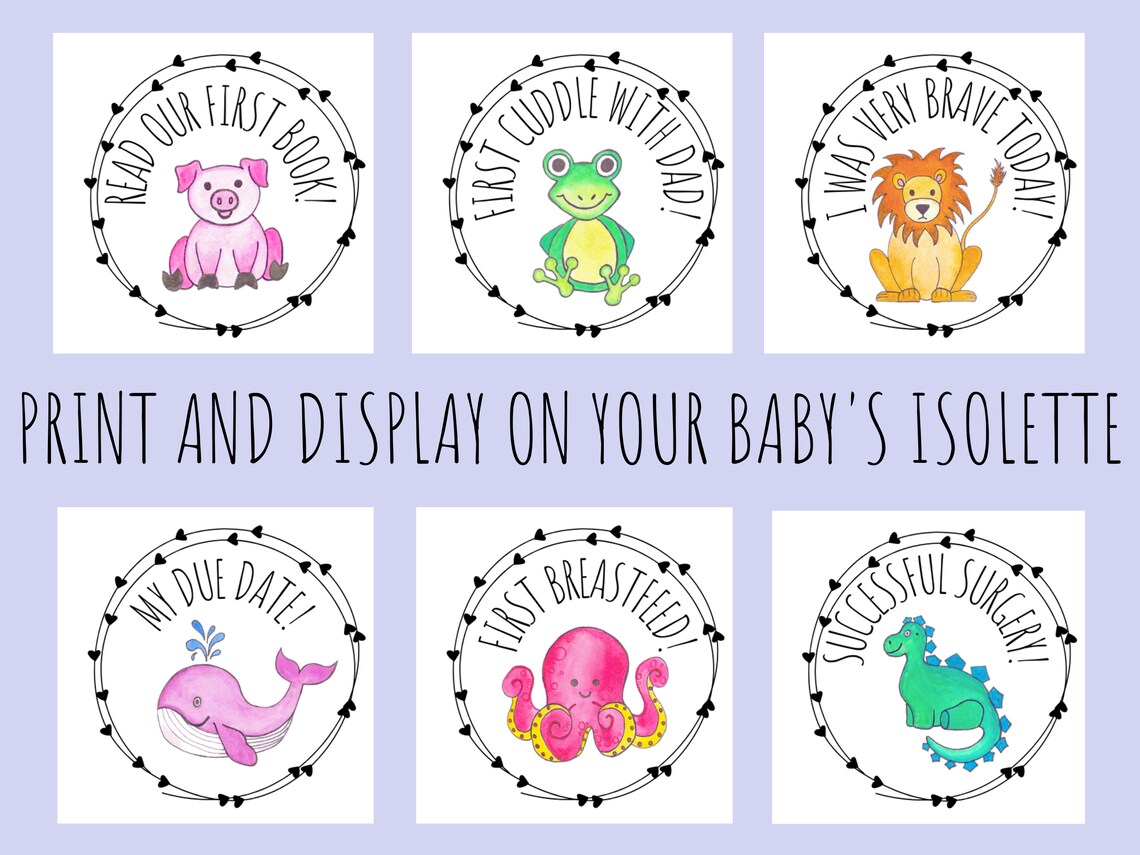 NICU / Preemie Milestone Cards! Digital Download / Printable Decorative ...