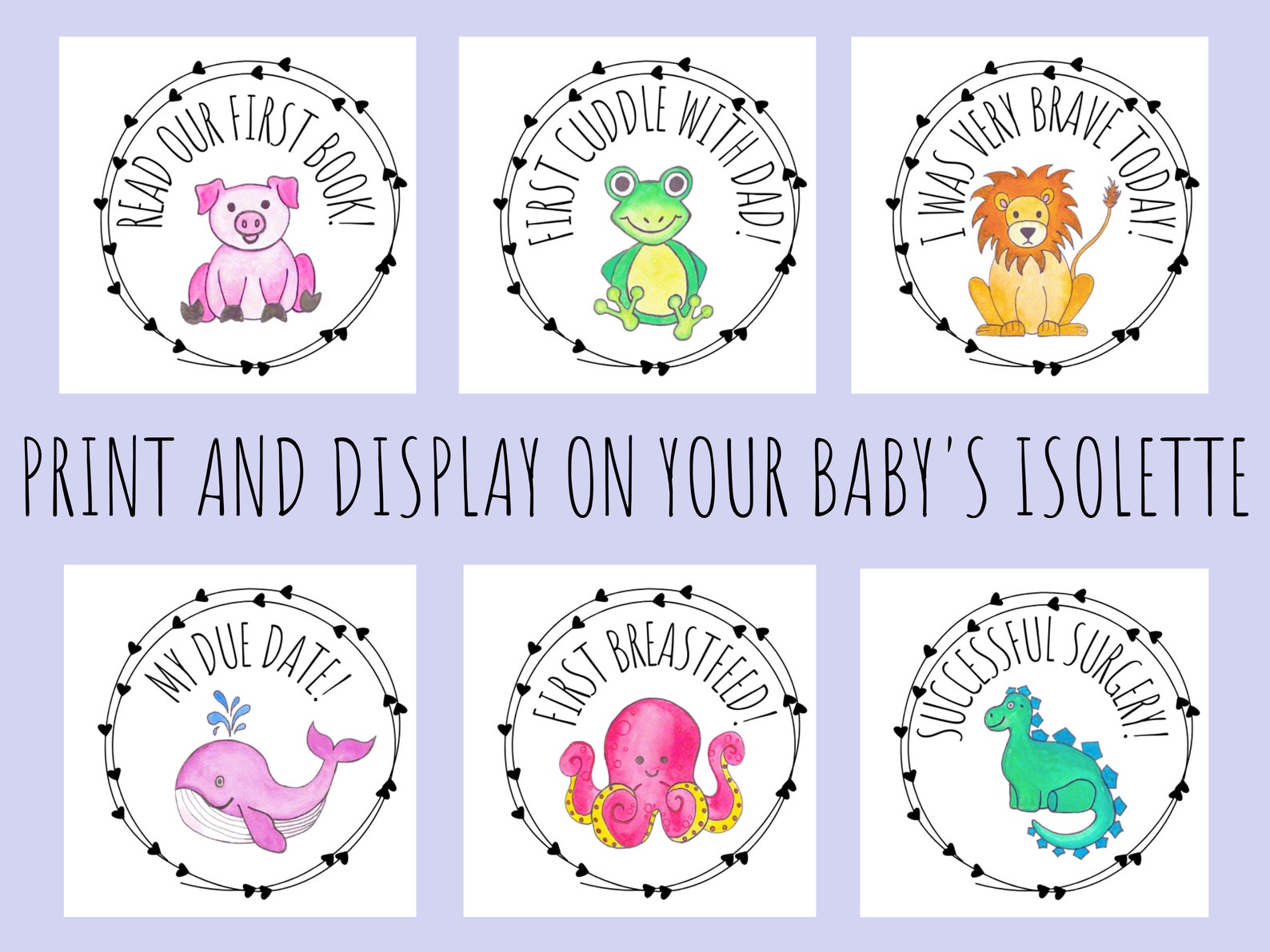 NICU / Preemie Milestone Cards! Digital Download / Printable Decorative ...