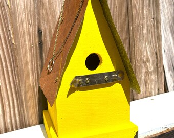 Fun Decorative Birdhouse for Garden, Bright Colorful Birdhouse for Inside, Handmade Wood Birdhouse, Real Functional Birdhouse, Bird Friendly