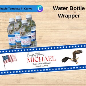 Eagle Water Bottle Wrap DIY Printable image 1