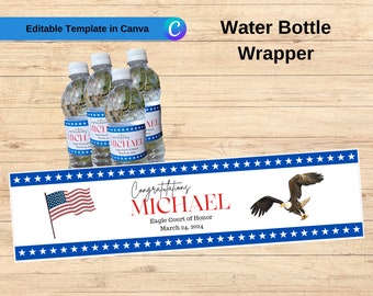 Eagle Water Bottle Wrap DIY Printable