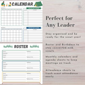 Scout Leader Planner Digital Printable PDF image 2