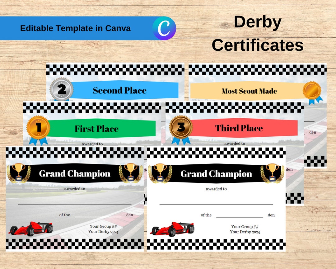 Derby Awards - DIY Printables - Etsy
