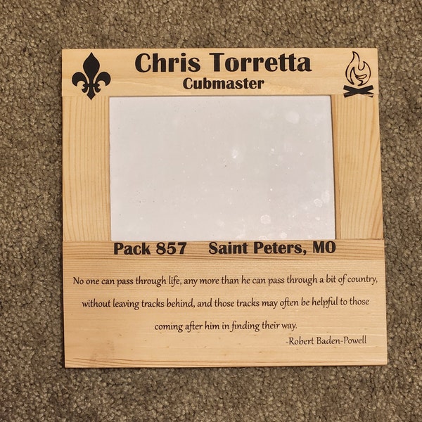 Scout Leader Appreciation Picture Frame