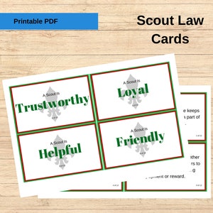 Scout Law druckbare Karten