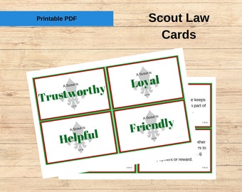 Scout Law Printable Cards