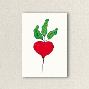 Wenskaart valentijn, liefde, A6 verstuurkaart, ansichtkaart met handgemaakte illustratie