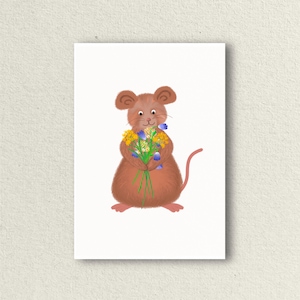 Carte de vœux avec hamster, désolé, force, carte postale A6, carte postale avec illustration faite à la main