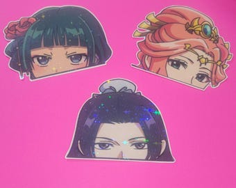 Anime Peeker Sticker: Holographic Decal (3x4)