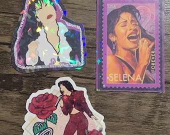 Selena Quintanilla Holographic Sticker Set: Waterproof Fan Decals