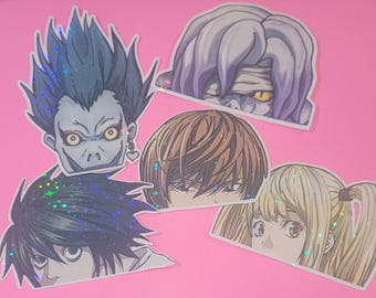 Anime Peeker Stickers: Glossy Holographic Decals