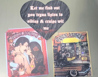 Holographic Chicano Lowrider Stickers: Teen Angel Decals