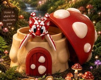 Articulated Mushroom Dragon – Flexible Forest Fidget Toy Collectible