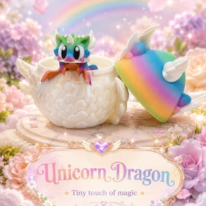Unicorn Dragon — Articulated Hatchling with Egg