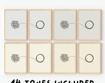 Therapy Office Art: Untangling Thoughts Print (Digital Download)
