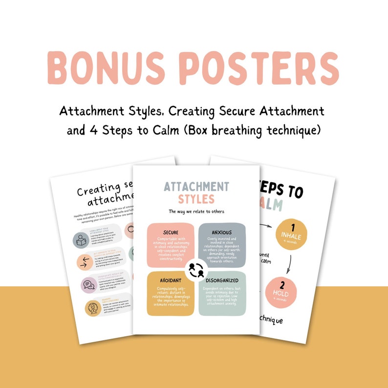 Secure Attachment Style Worksheet.pdf Becoming Secure Attachment Styles Therapy Bundle (PDF Download) - Etsy UK