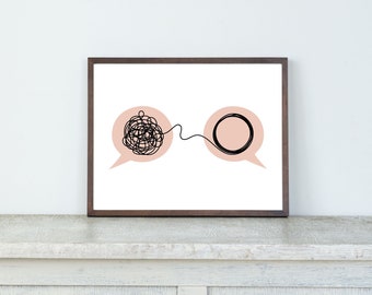 Therapy Office Decor Print: Untangling Talk (Digital Download)