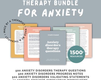 Angsttherapie Ressourcen Bündel: Fragen, Notizen, Arbeitsblätter (PDF Download)